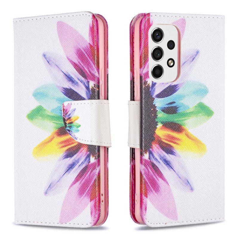 Flip Case Samsung Galaxy A53 5G Akvarelli Kukka