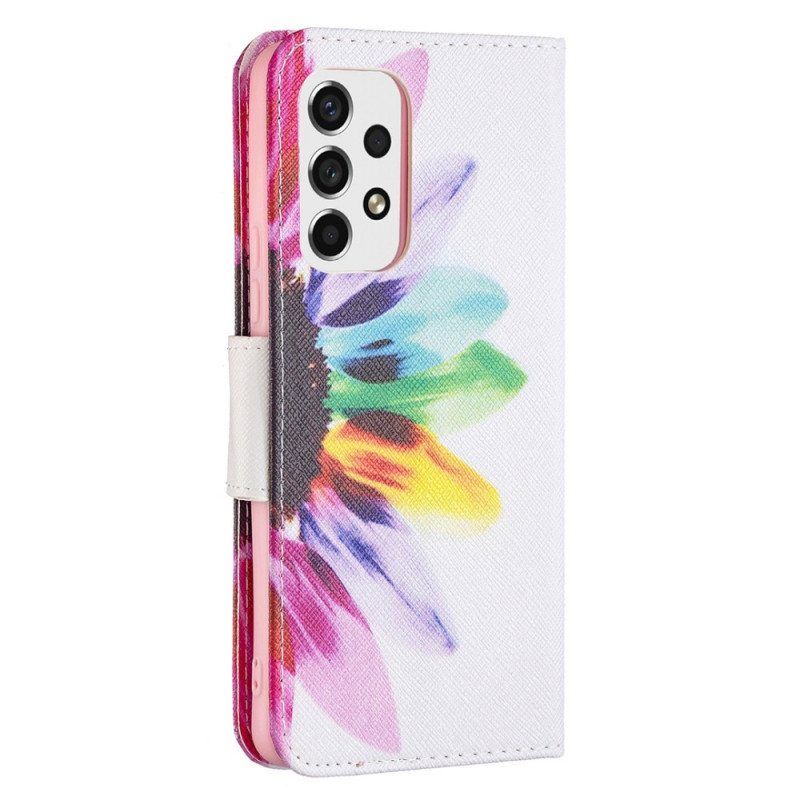 Flip Case Samsung Galaxy A53 5G Akvarelli Kukka