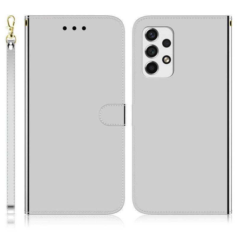 Flip Case Samsung Galaxy A53 5G Keinonahkainen Peilin Kansi