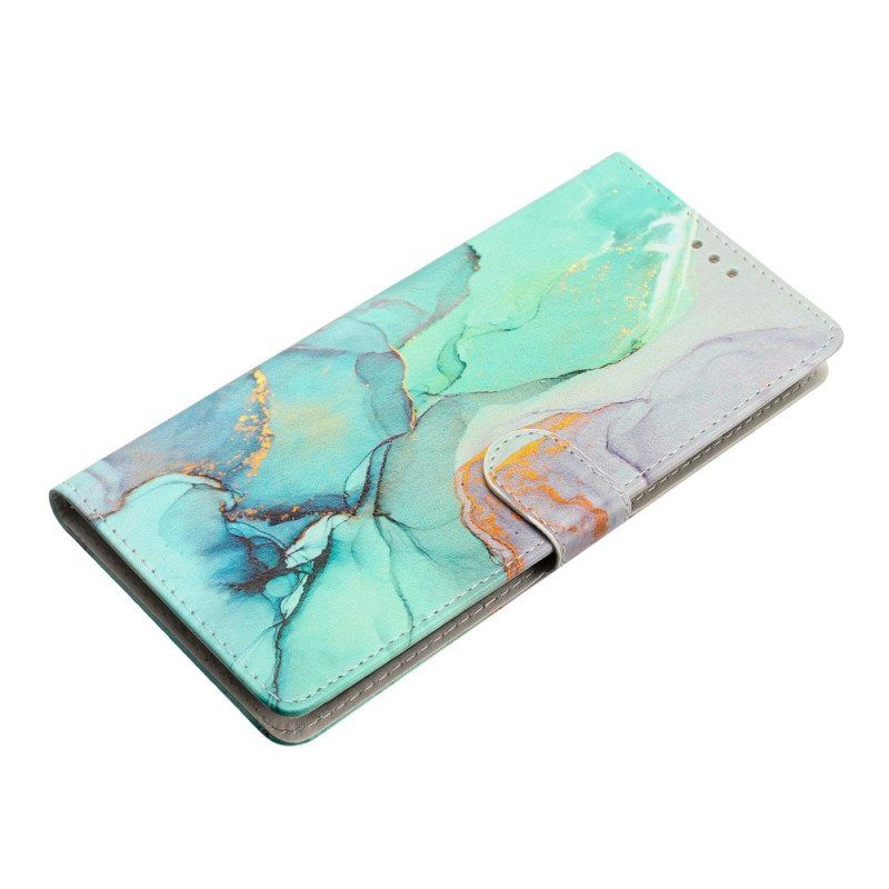 Flip Case Samsung Galaxy A53 5G Suojaketju Kuori Strip Marble