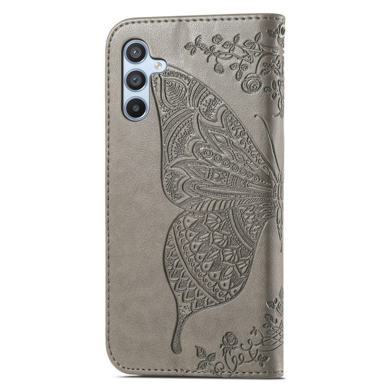 Flip Case Samsung Galaxy A54 5G Barokki Perhonen