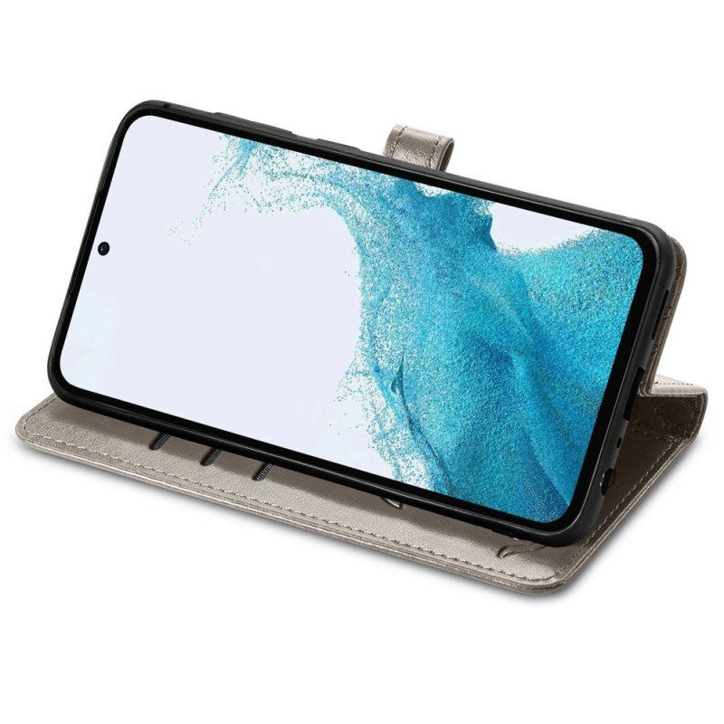 Flip Case Samsung Galaxy A54 5G Suojaketju Kuori Stringit Eläimet