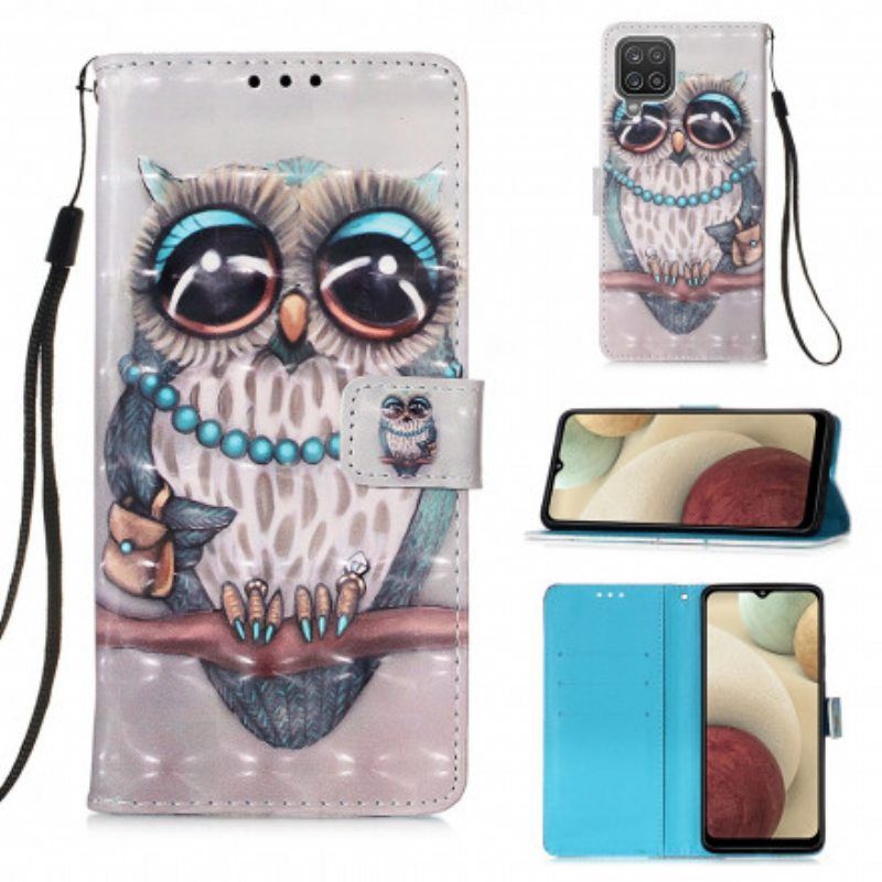 Flip Case Samsung Galaxy M12 / A12 Neiti Pöllö