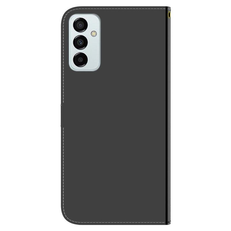 Flip Case Samsung Galaxy M13 Peili Ja Kaulanauha