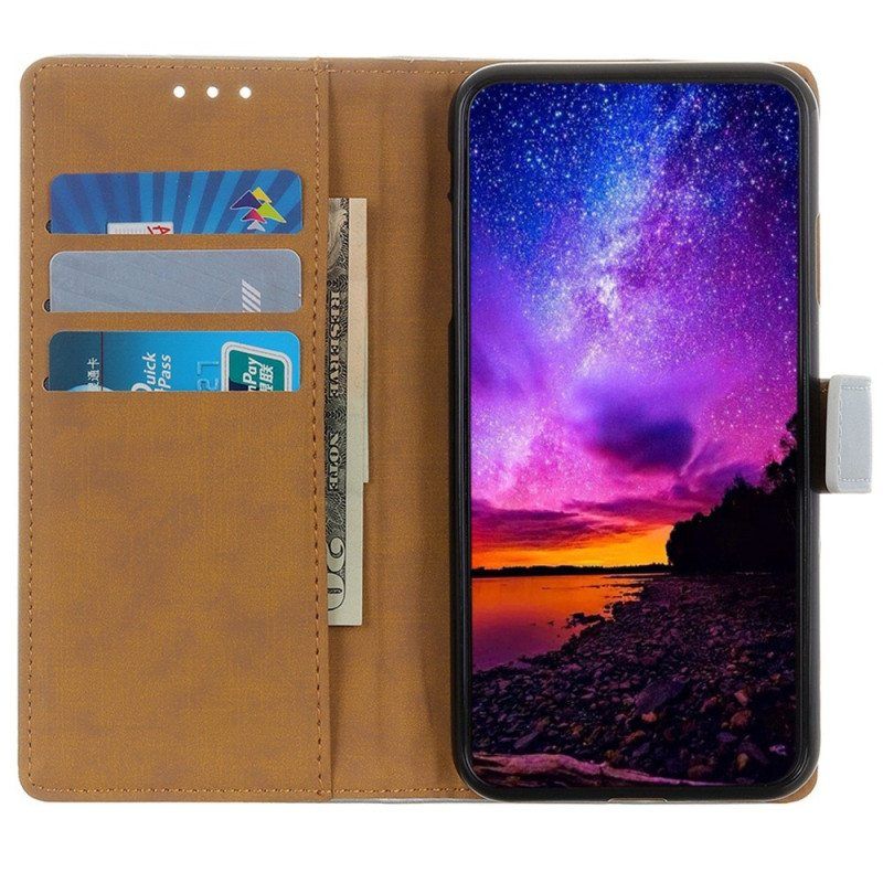 Flip Case Samsung Galaxy M13 Tavallista Keinonahkaa