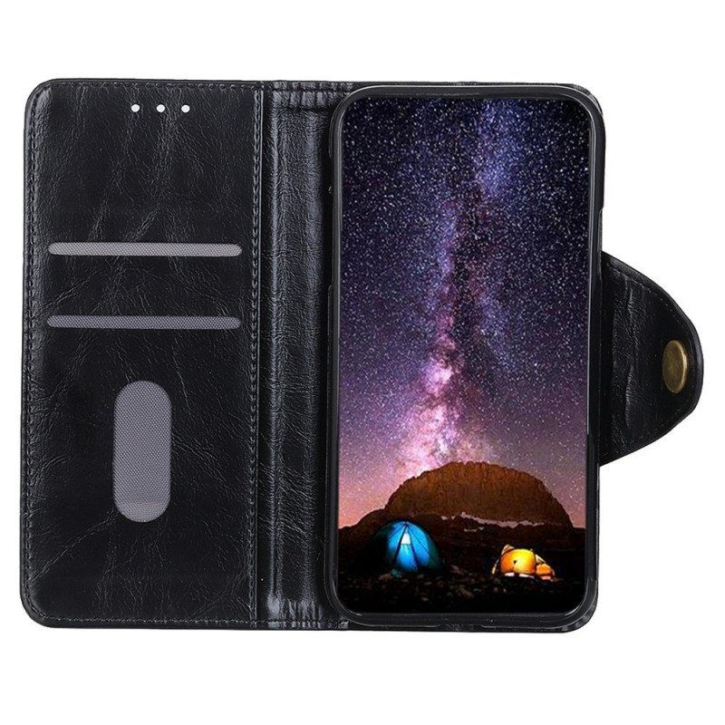 Flip Case Samsung Galaxy M23 5G Keinonahka Patenttipainike Khazneh