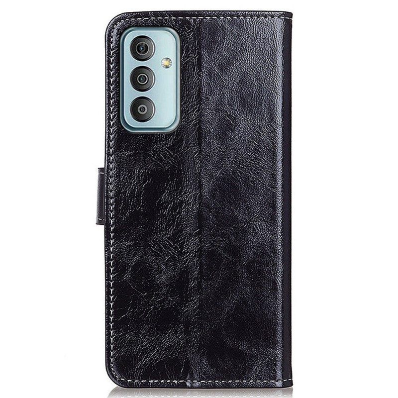 Flip Case Samsung Galaxy M23 5G Kiiltävä Tekonahka