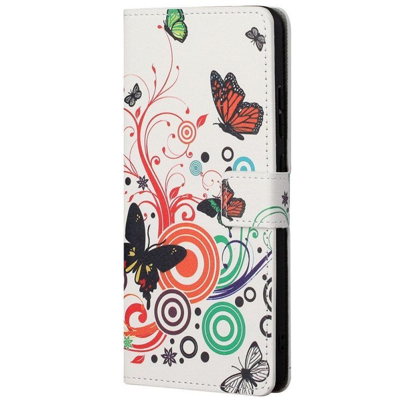 Flip Case Samsung Galaxy M23 5G Perhoset Perhoset