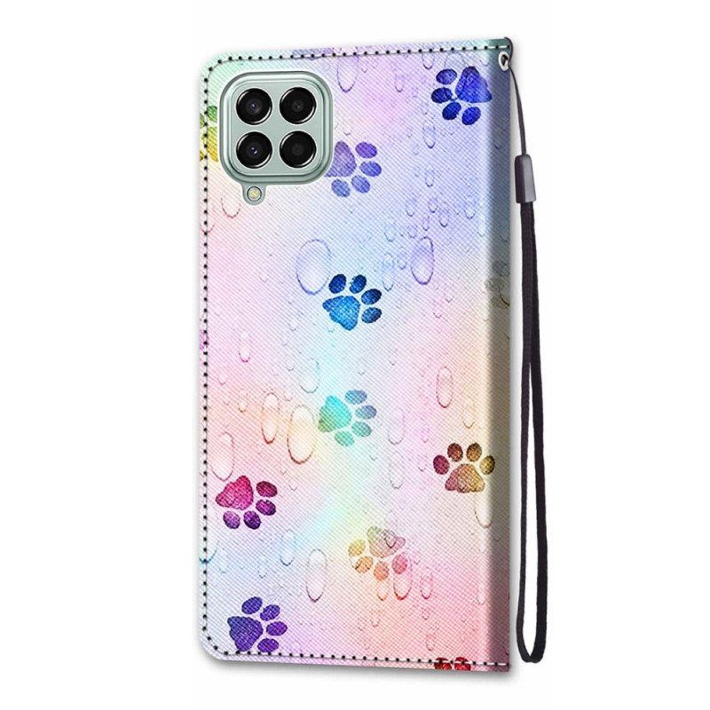 Flip Case Samsung Galaxy M53 5G Kissan Jäljet