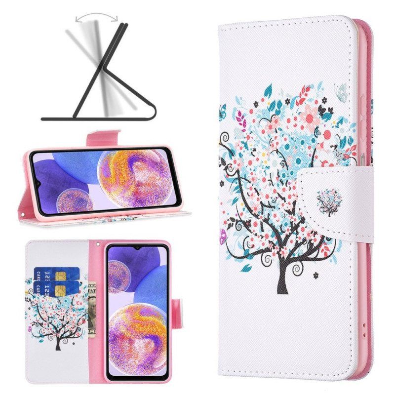 Flip Case Samsung Galaxy M53 5G Kukkiva Puu