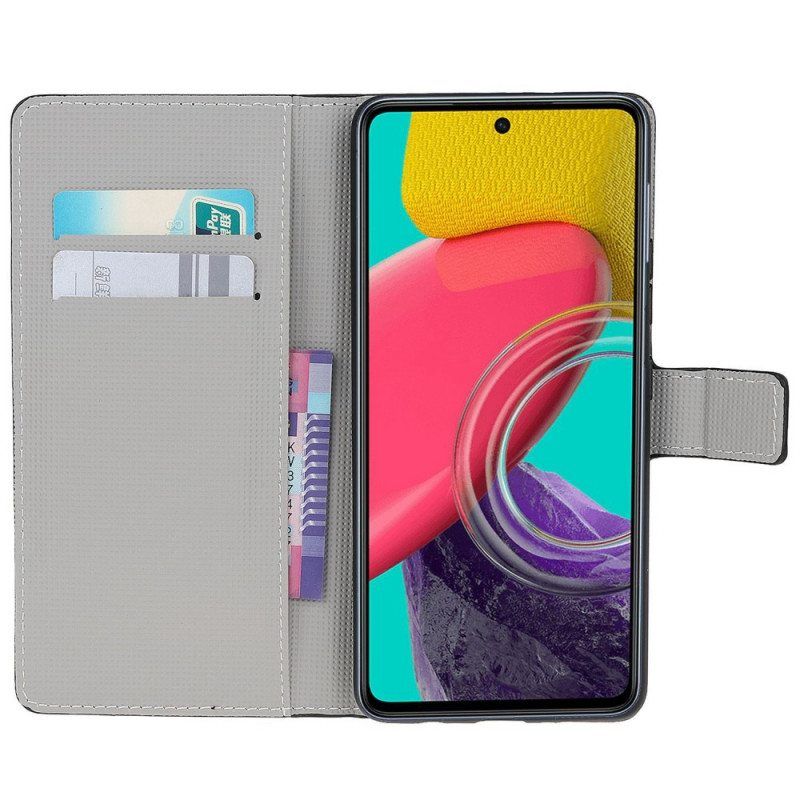 Flip Case Samsung Galaxy M53 5G Nukkuva Pöllö