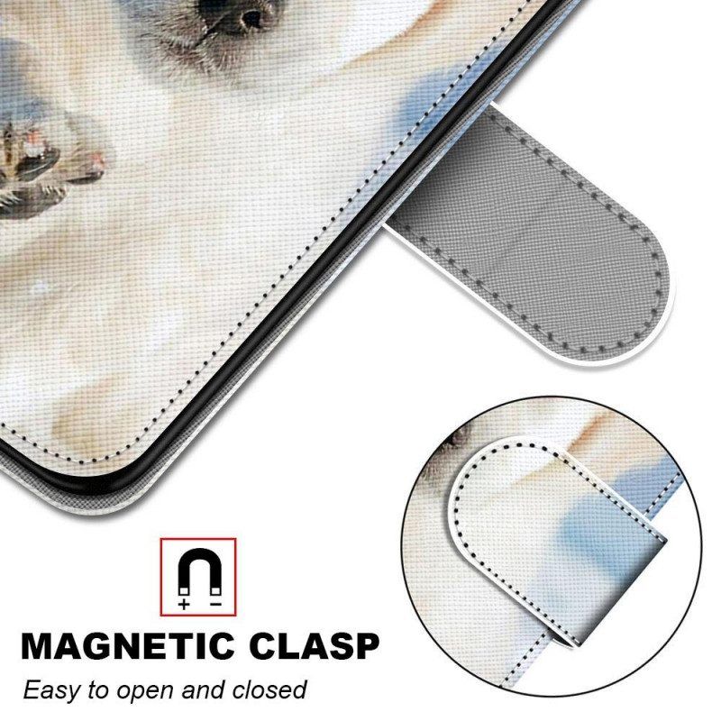 Flip Case Samsung Galaxy M53 5G Suojaketju Kuori Thong Koira