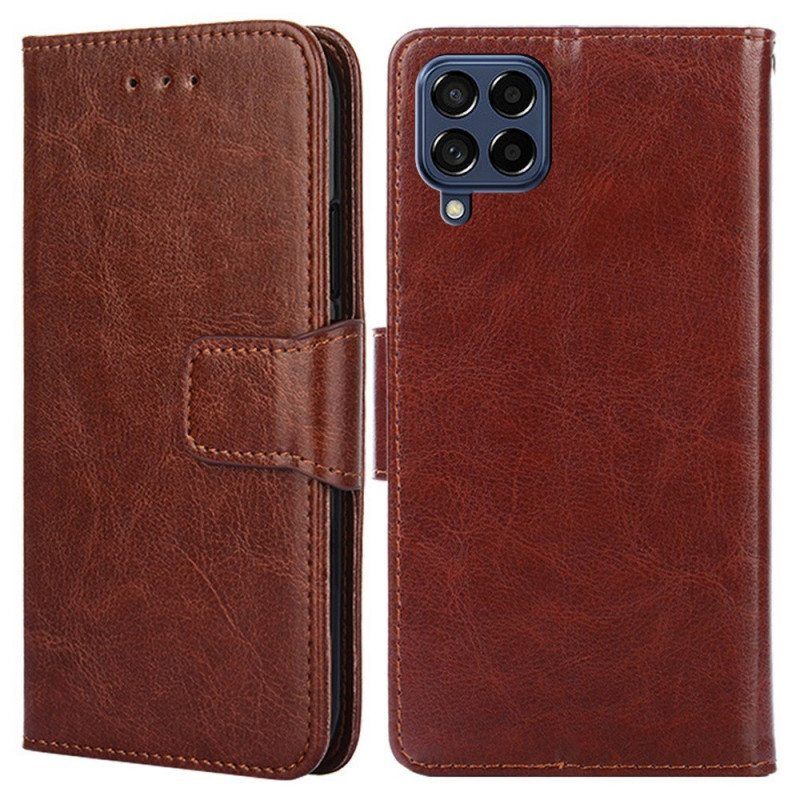 Flip Case Samsung Galaxy M53 5G Vintage Nahkaefekti