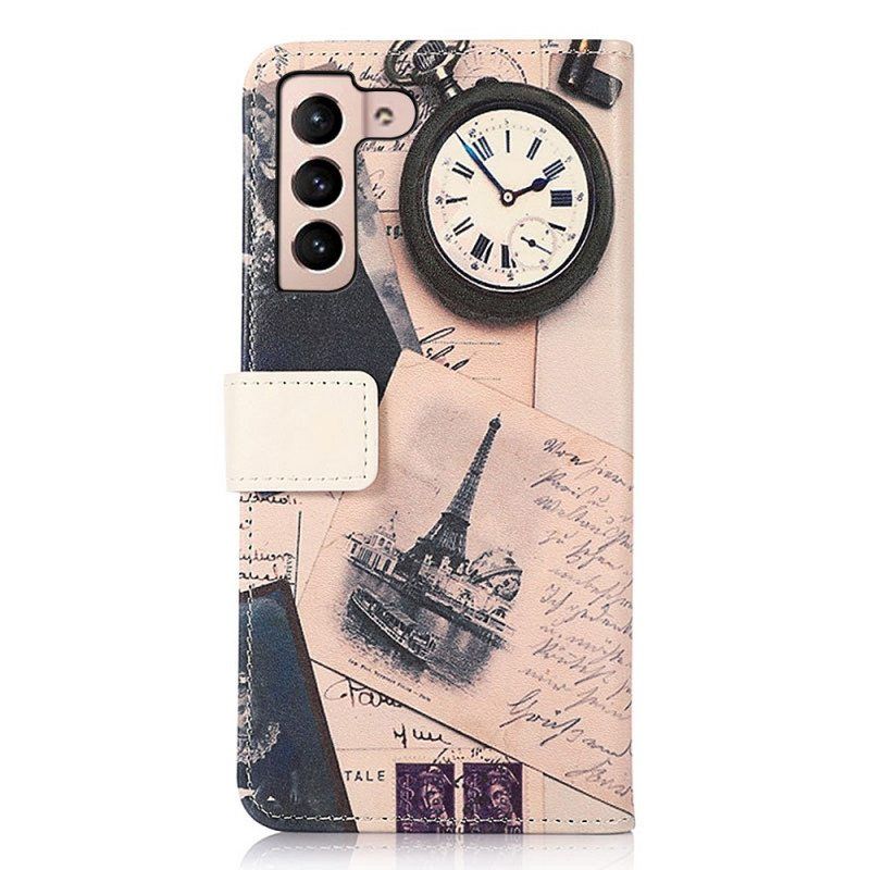 Flip Case Samsung Galaxy S22 5G Runoilijan Eiffel-torni