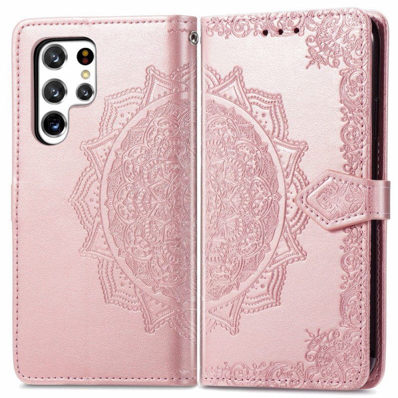 Flip Case Samsung Galaxy S22 Ultra 5G Mandala Keskiaika