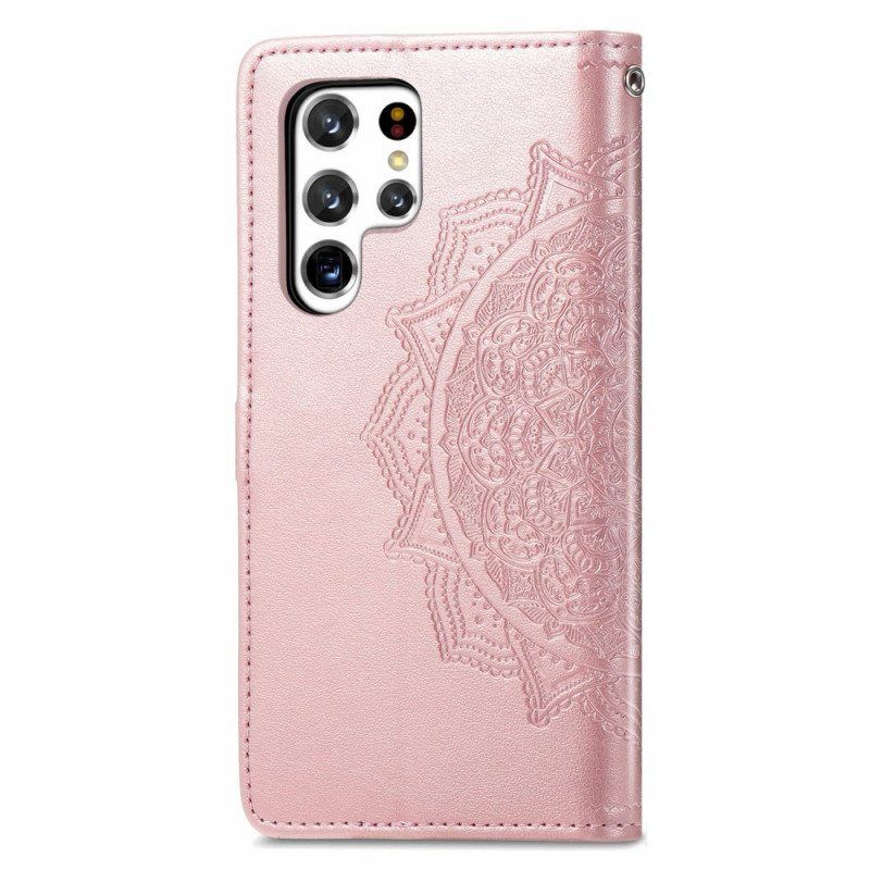 Flip Case Samsung Galaxy S22 Ultra 5G Mandala Keskiaika