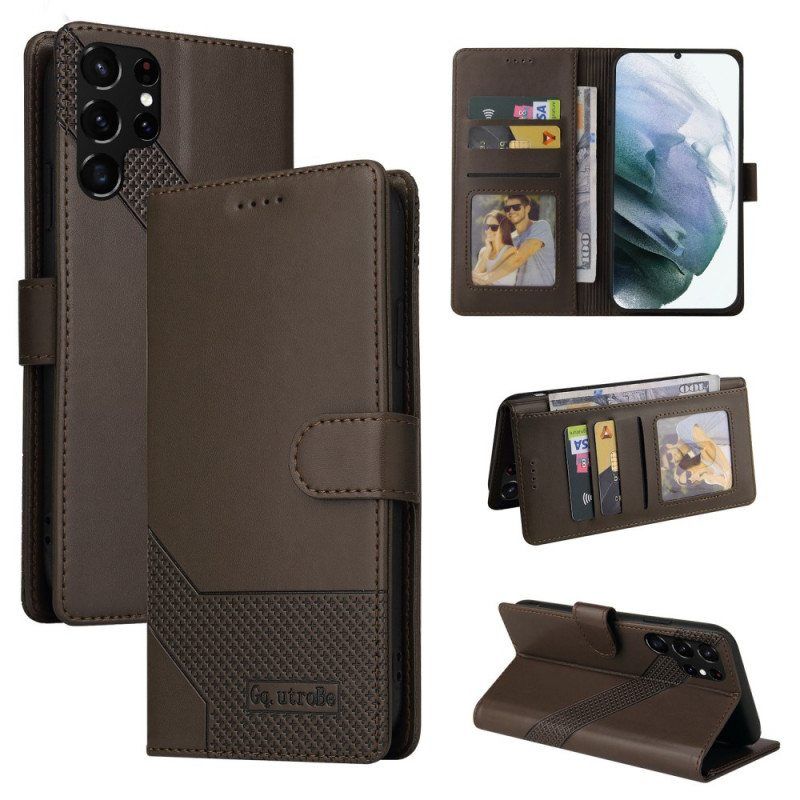 Flip Case Samsung Galaxy S22 Ultra 5G Nahkaefekti Gq.utrobe