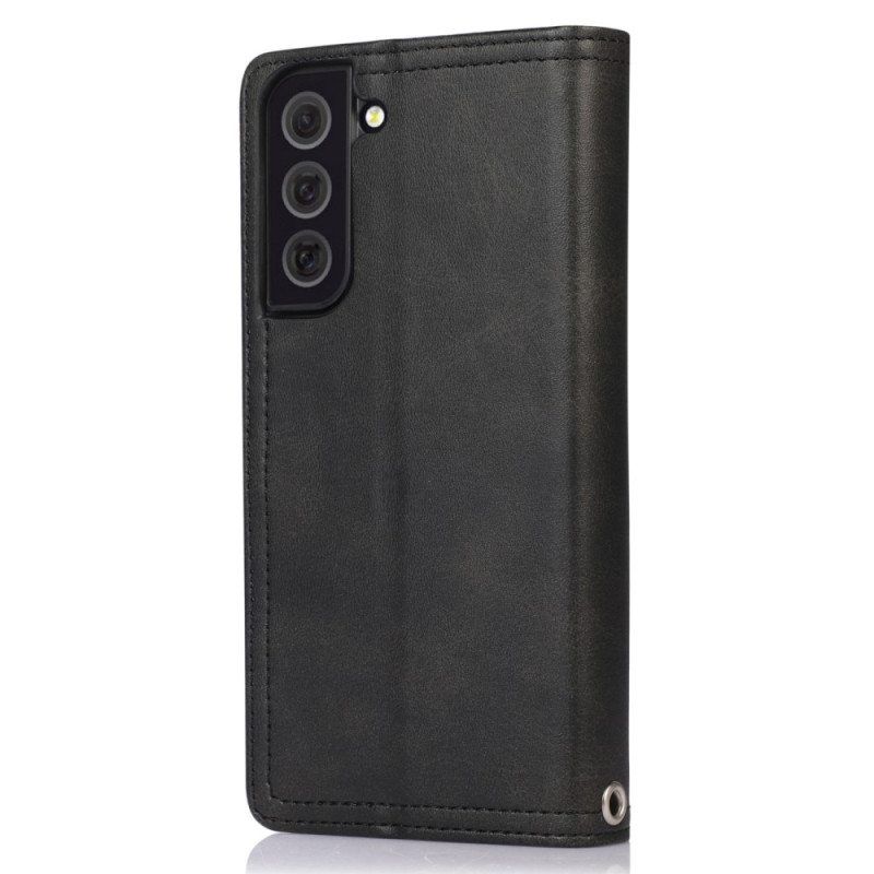 Flip Case Samsung Galaxy S23 5G Monikortti Ja Etutasku