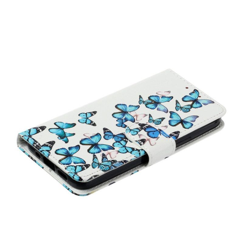 Flip Case Samsung Galaxy S23 Ultra 5G Perhosia Lennossa