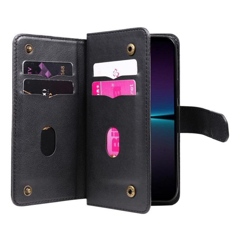 Flip Case Sony Xperia 1 IV 10 Kortinhaltijaa