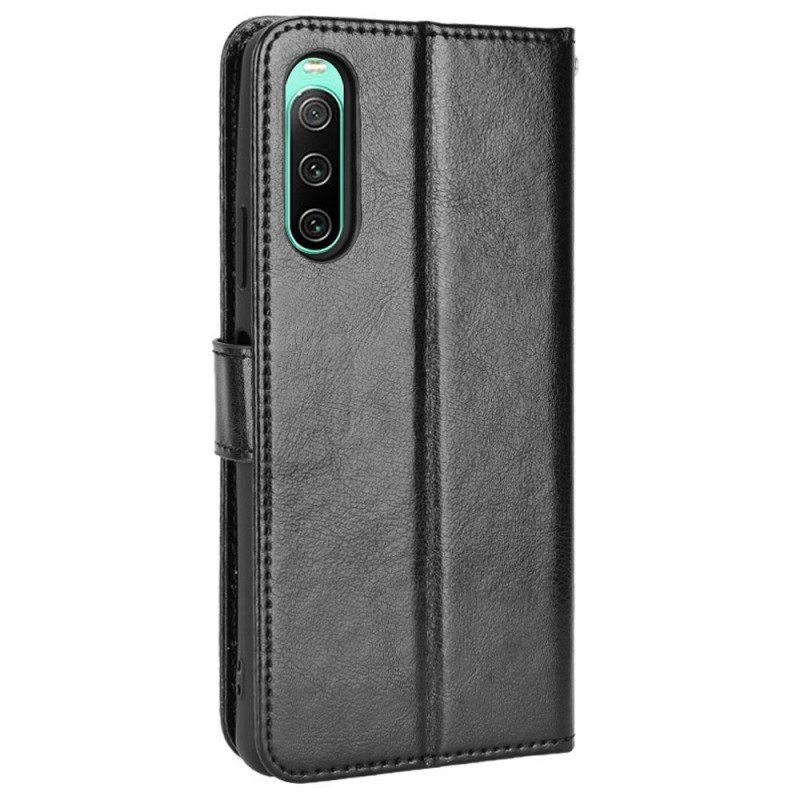 Flip Case Sony Xperia 10 IV Näyttävä Keinonahka