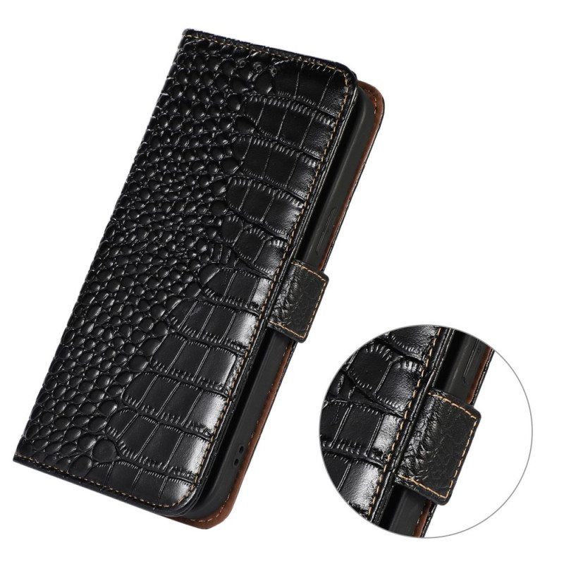 Flip Case Sony Xperia 5 IV Crocodile Style Rfid