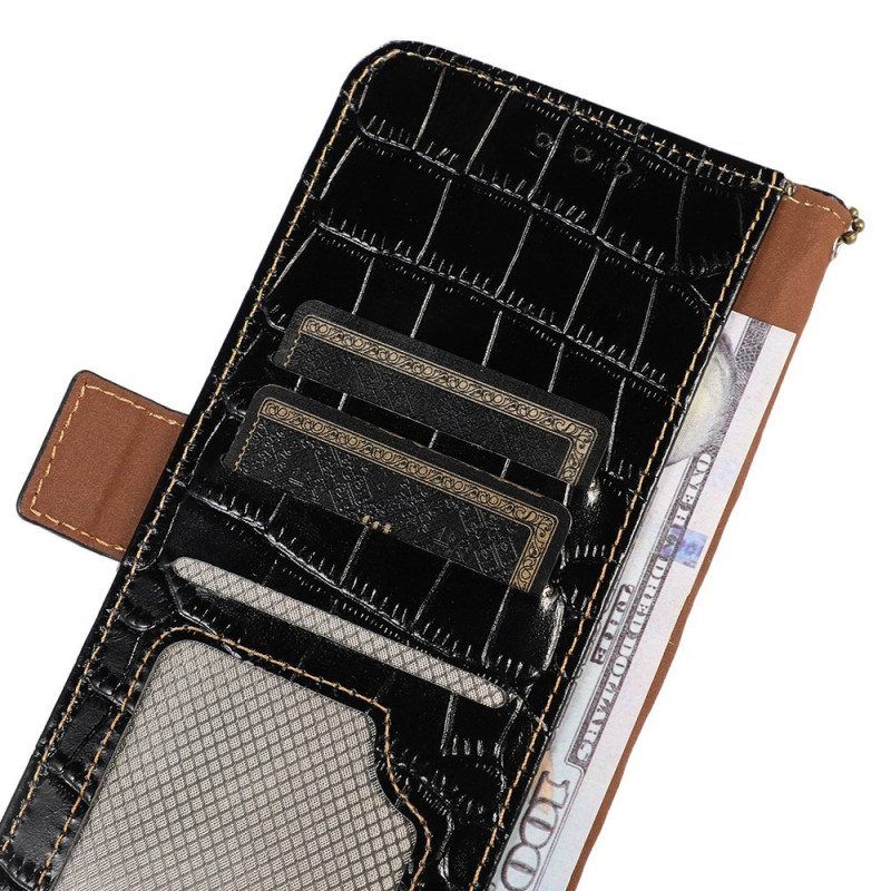 Flip Case Sony Xperia 5 IV Crocodile Style Rfid