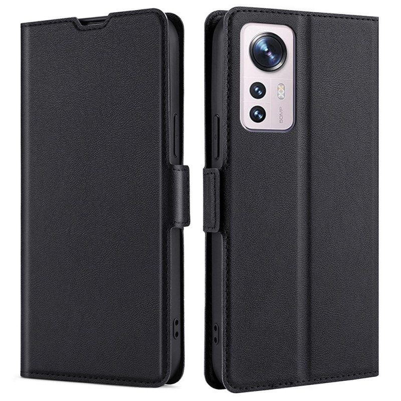 Flip Case Xiaomi 12 Pro Erittäin Hieno Nahkatyyli