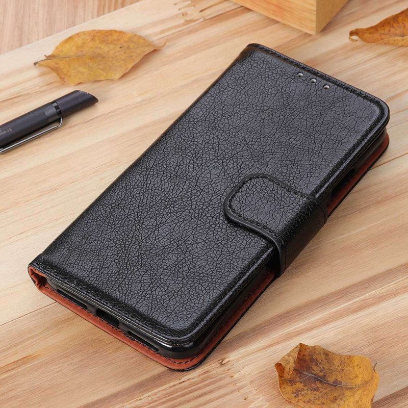 Flip Case Xiaomi 13 Lite Halkaistu Nappan Nahka