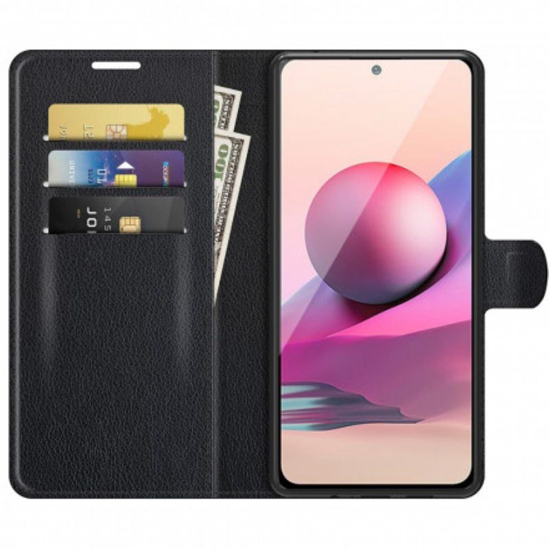 Flip Case Xiaomi Redmi Note 10 / 10S Tyylikäs Nahkainen Magneettilukko