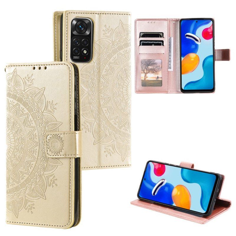 Flip Case Xiaomi Redmi Note 11 / 11S Auringon Mandala