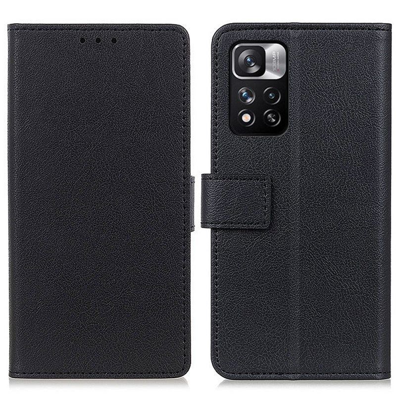 Flip Case Xiaomi Redmi Note 11 Pro Plus 5G Klassinen Nahkaefekti