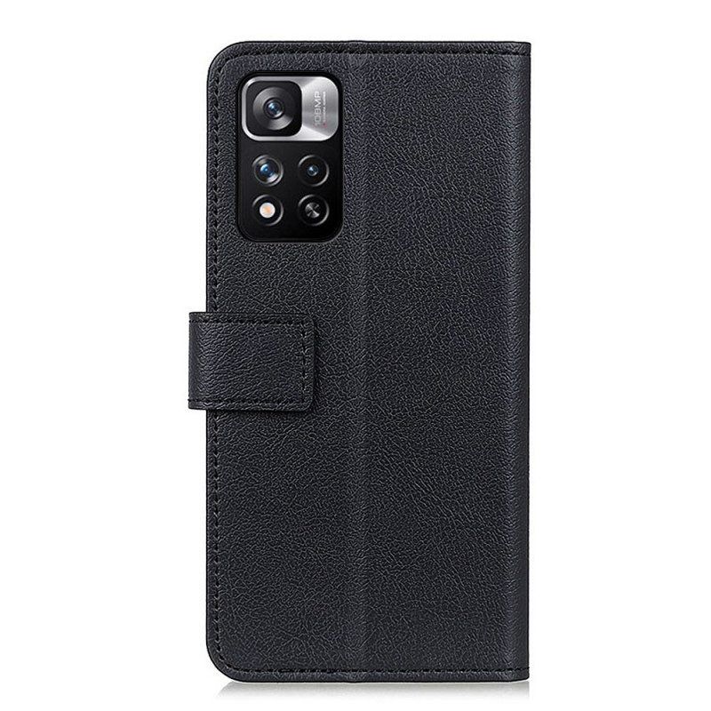 Flip Case Xiaomi Redmi Note 11 Pro Plus 5G Klassinen Nahkaefekti