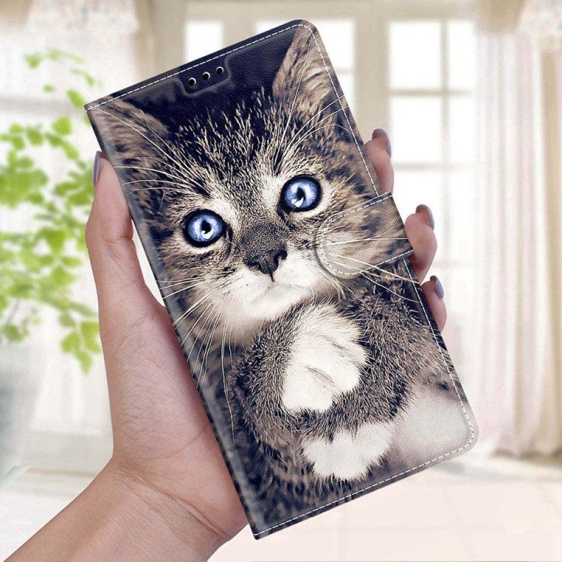 Flip Case Xiaomi Redmi Note 11 Pro Plus 5G Suojaketju Kuori Thong Cat Fan