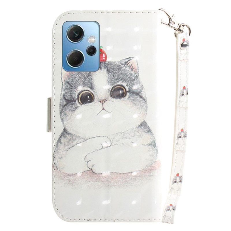 Flip Case Xiaomi Redmi Note 12 4G Suojaketju Kuori Alkuperäinen Thong Cat