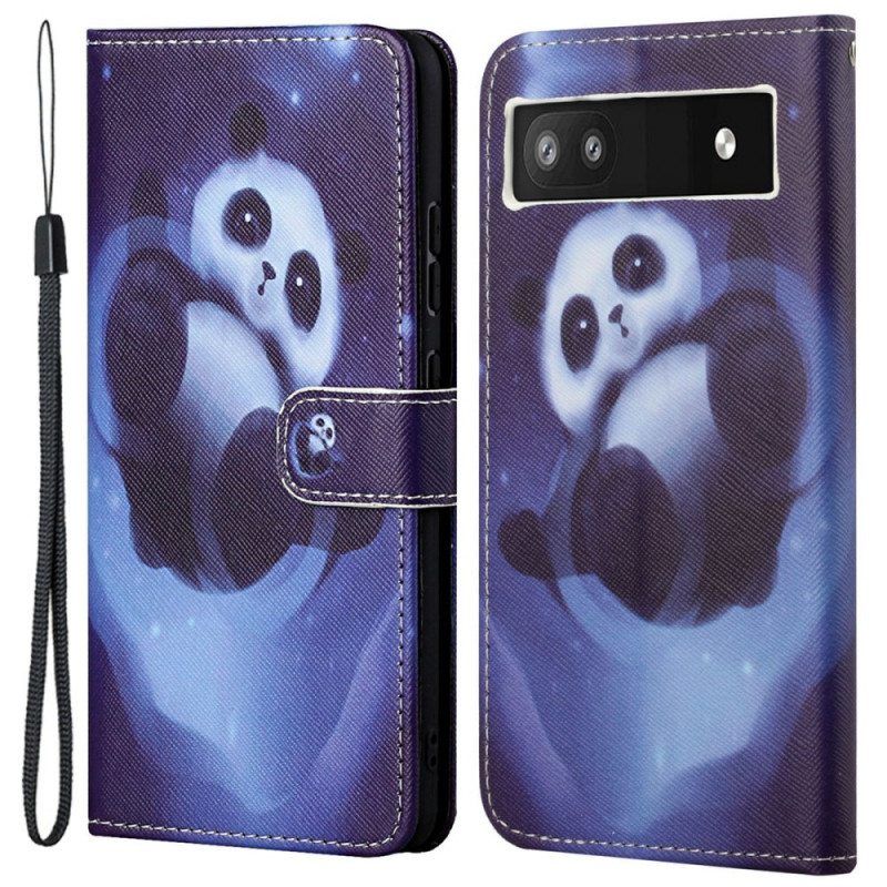 Kotelot Google Pixel 6A Suojaketju Kuori Strappy Space Panda