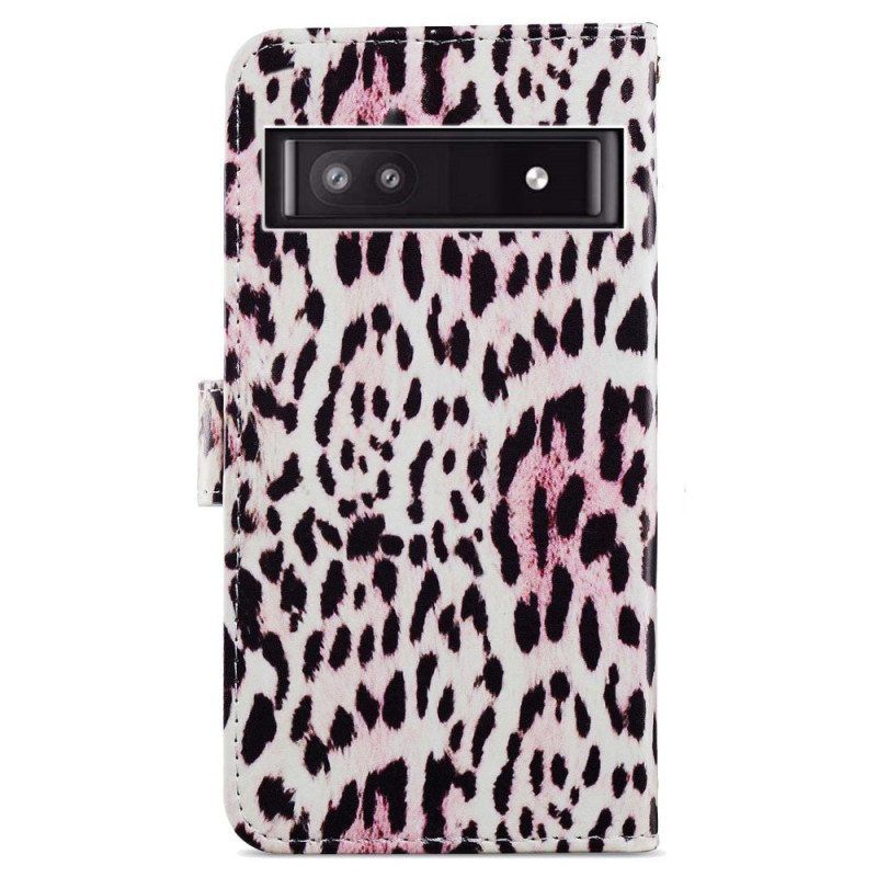 Kotelot Google Pixel 7A Suojaketju Kuori Leopard Effect Strappy