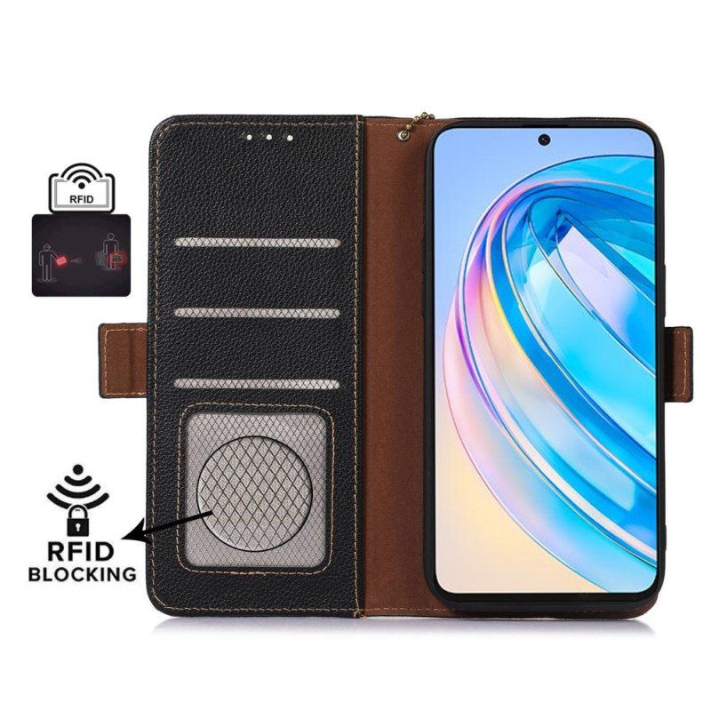 Kotelot Honor Magic 5 Lite Aito Nahka Rfid