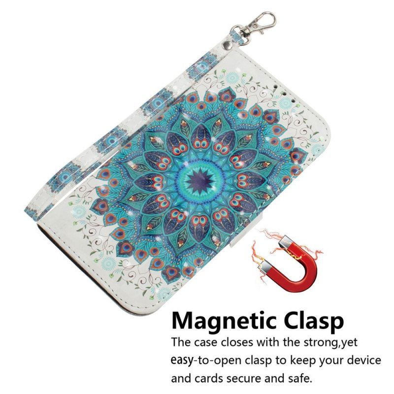 Kotelot iPhone 14 Plus Suojaketju Kuori Strappy Mandala