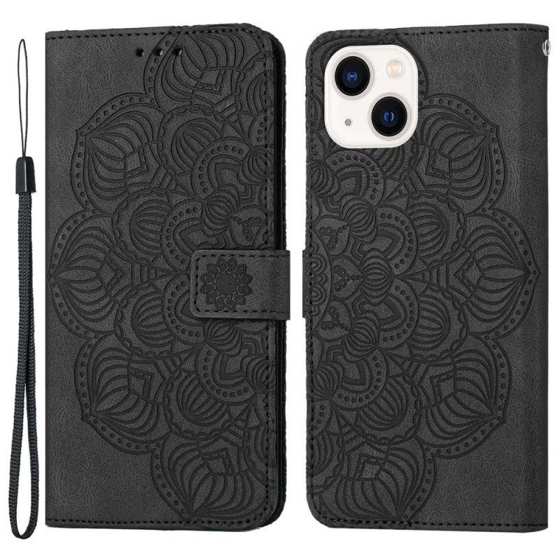 Kotelot iPhone 14 Suojaketju Kuori Strappy Mandala