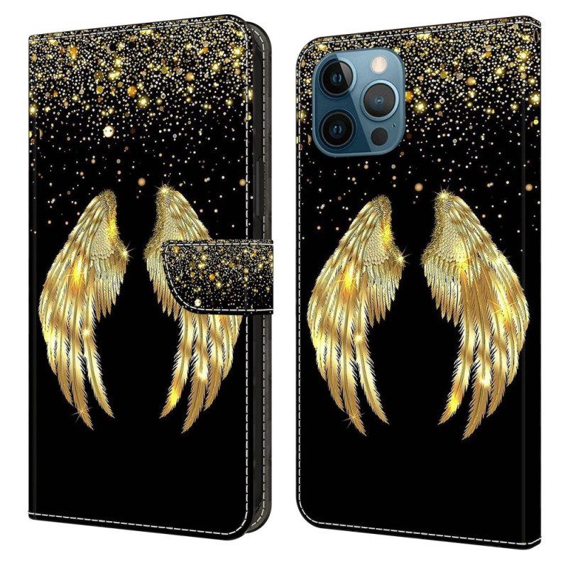 Kotelot iPhone 15 Pro Golden Wings