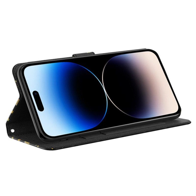 Kotelot iPhone 15 Pro Suojaketju Kuori 3d-kuvio Hihnalla