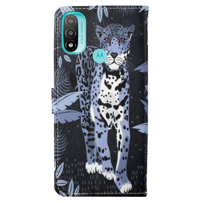 Kotelot Moto G71 5G Suojaketju Kuori Strappy Leopard