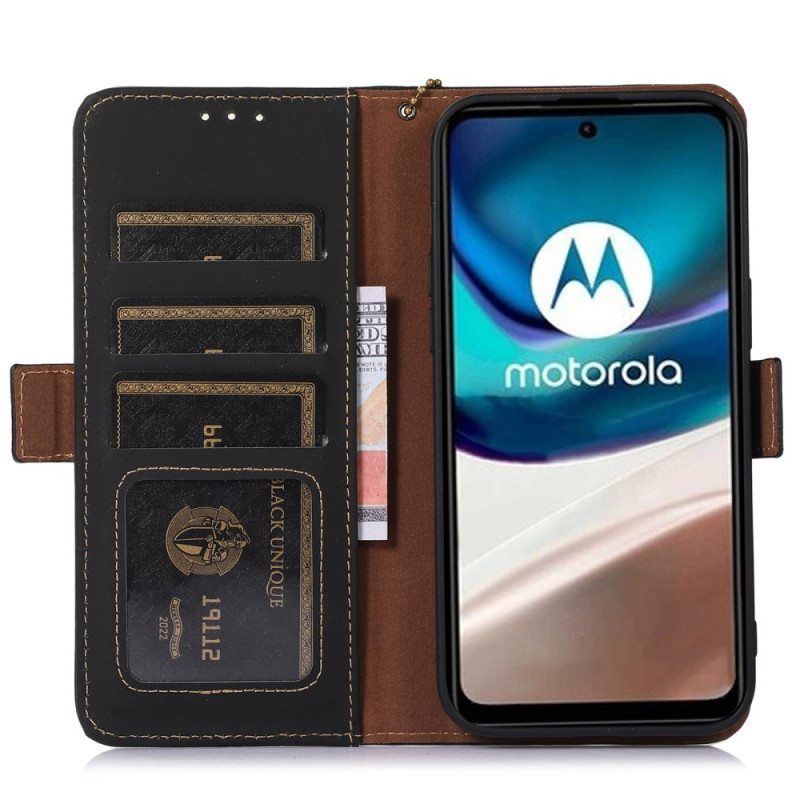 Kotelot Moto G73 5G Aito Nahka Rfid