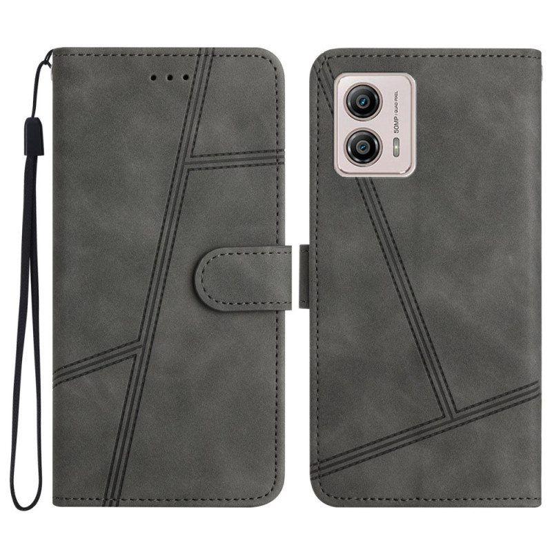 Kotelot Moto G73 5G Suojaketju Kuori Lanyard Lines