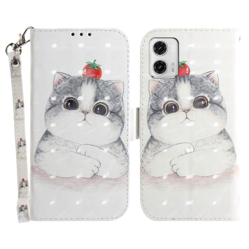 Kotelot Moto G73 5G Suojaketju Kuori Thong Graphic Cat