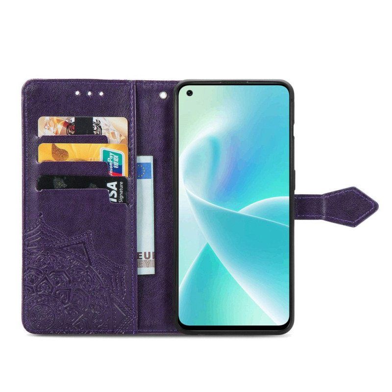 Kotelot OnePlus Nord 2T 5G Suojaketju Kuori Mandala Strap -korttipidike