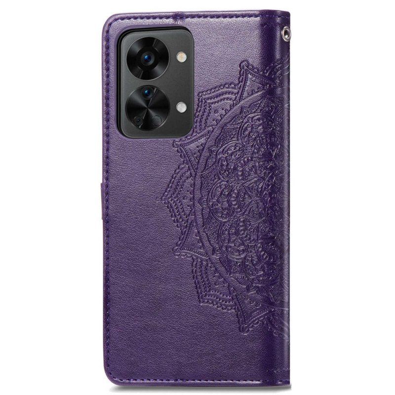 Kotelot OnePlus Nord 2T 5G Suojaketju Kuori Mandala Strap -korttipidike