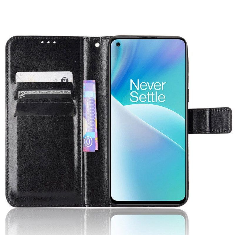 Kotelot OnePlus Nord 2T 5G Suojaketju Kuori Näyttävä Keinonahka Hihnalla