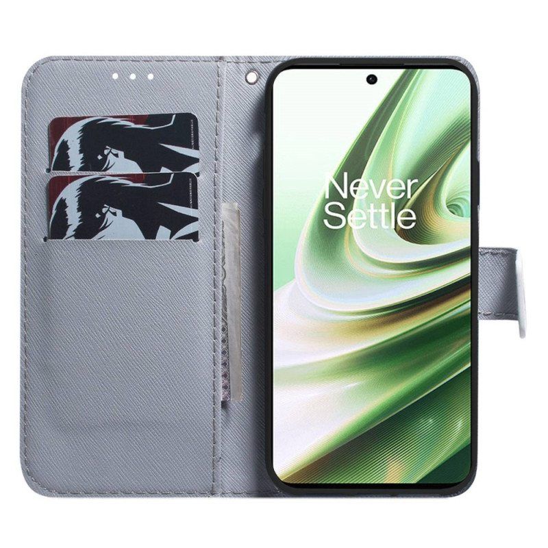 Kotelot OnePlus Nord 2T 5G Suojaketju Kuori Strappy Aprikoosin Kukat